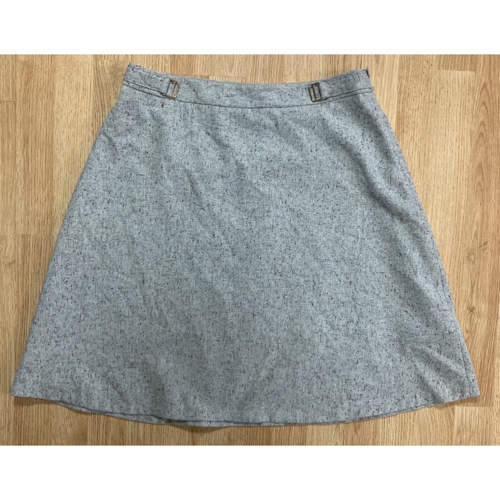 The Limited Midi Skirt Wool Blend A Lined Zip Gray Washable Lined Machine Wash